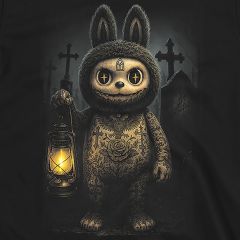 Evil Labubu Laterne T-Shirt – Düsteres Gothic Horror Streetwear Tee