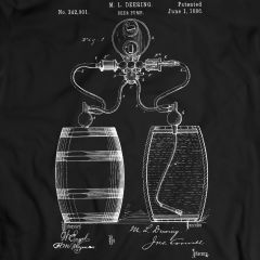 Bier Pump Prozess Barrel Patent Patent T-Shirt Mens Geschenkidee 100% Baumwolle