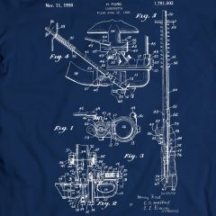 Vergaser H. Ford 1930 Patent T-Shirt Mens Geschenkidee 100% Baumwolle