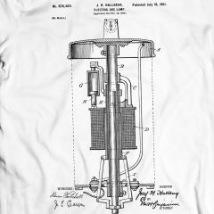 Lichtbogen-Patent-T-Shirt Mens-Geschenk-Ideen-100% Baumwoll