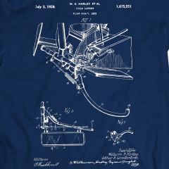 Harley Davidson Kickstand Patent T-Shirt Mens Geschenkidee 100% Baumwolle