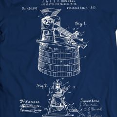 Herstellung des Wein-Patent-T-Shirt Mens-Geschenk-Ideen-100% Baumwolle