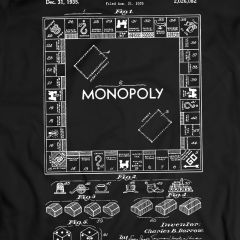Monopol Board Spiel Patent T-Shirt Urlaub Geschenk Geburtstagsgeschenk