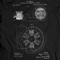 Tesla elektrisches Getriebe-Patent-T-Shirt 100% Baumwollferiengeschenk-Geburtstags-Geschenk