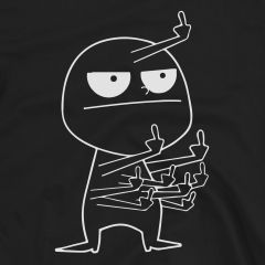 Mittelfinger-Maniac-T-Shirt aus 100 % Baumwolle