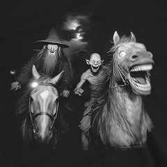 Mitternachtsritt mit Gandalf & Gollum T-Shirt