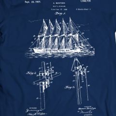Bentzen Segelschiff 1927 T-Shirt 100% Baumwolle