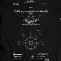 Edison Flying Machine 1910 T-Shirt 100% Baumwolle