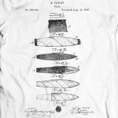 Farias Zigarre 1887 T-Shirt 100% Baumwolle
