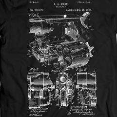 Revolver Patent  Patent T-Shirt  T-Shirt 100%  100% Cotton