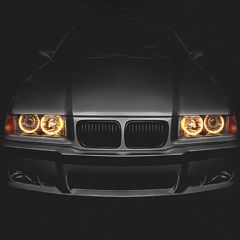 Beemer E36 320 T-Shirt Headlights Glow Black T Shirt Bimmer Angel Eyes Holiday Christmas Gift Birthday