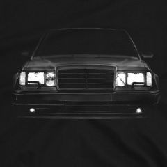 W124 Classic Deutsche Auto Headlights Glow T-Shirt 100% Cotton