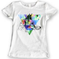 Fox T-Shirts Aquarell Damen Geschenk Idee 100% Baumwolle