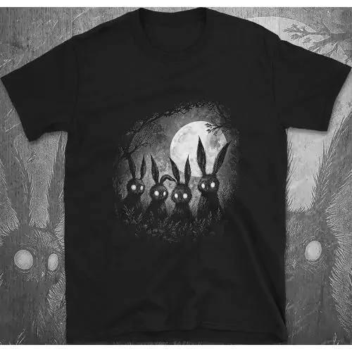 Creepy Cute Kaninchen – Mondlicht Horror T-Shirt