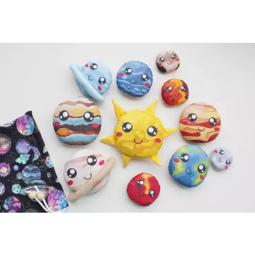 Handmade Plush Solar System β Educational Soft Toy Planets Set