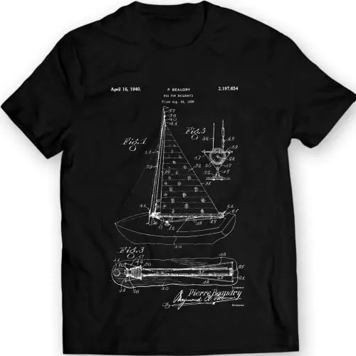 Beaudry Sail Boat 1940 Patent T-Shirt – Segeln Sie in Stil mit Vintage-Eleganz!