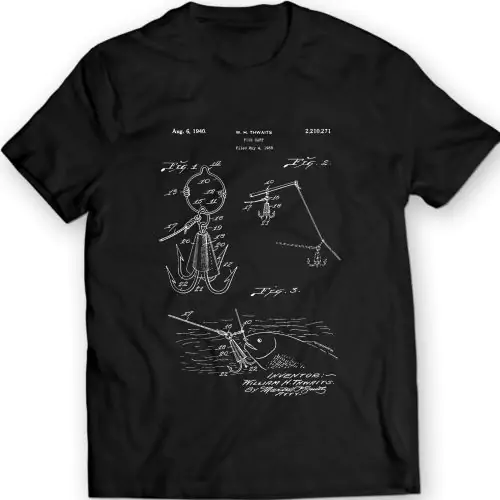 Tauchen Sie ein in das nautische Erbe mit unserem Gaff Fishing Vintage Patent T-Shirt