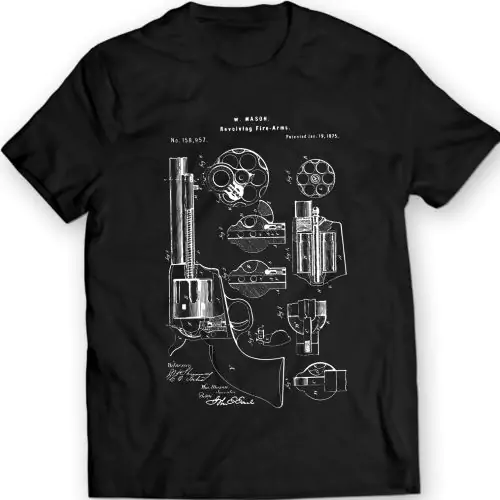 Entfesseln Sie Geschichte: Mason Revolving Fire-Arms Patent Tee 1875