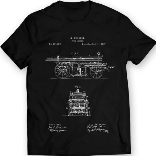 Vintage Heroics: Morrell Fire Engine Patent T-Shirt 1887