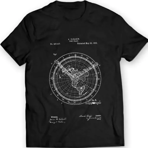 World Time Chart Patent-T-Shirt – zeitlose Eleganz zur Schau gestellt!