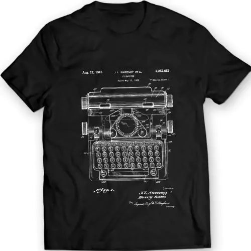 Lassen Sie die Innovation der 1940er Jahre mit unserem Typewriter Patent T-Shirt wieder aufleben. Limitierte Auflage – Geschichte mit Stil tragen! Jetzt einkaufen.