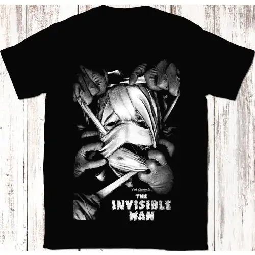Trage die unsichtbare Anziehungskraft der filmischen Geschichte mit unserem exklusiven The Invisible Man 1933 T-Shirt, eine zeitlose Hommage an den ikonischen Klassiker.