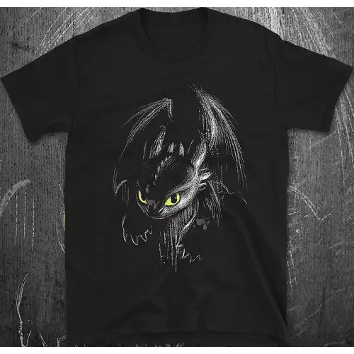 Toothless Fury Ink T-Shirt β inspiriert von How To Train Your Dragon